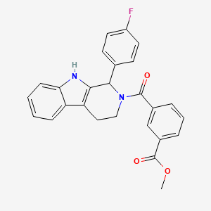 molecular formula C26H21FN2O3 B3761430 methyl 3-{[1-(4-fluorophenyl)-1,3,4,9-tetrahydro-2H-beta-carbolin-2-yl]carbonyl}benzoate 