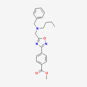 molecular formula C22H25N3O3 B3761465 methyl 4-(5-{[benzyl(butyl)amino]methyl}-1,2,4-oxadiazol-3-yl)benzoate 