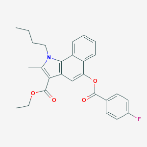 ethyl 1-butyl-5-[(4-fluorobenzoyl)oxy]-2-methyl-1H-benzo[g]indole-3-carboxylate