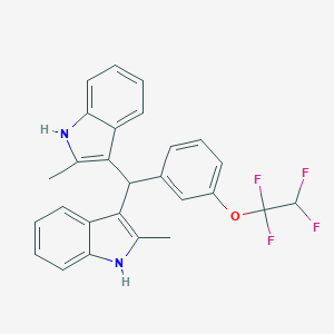 molecular formula C27H22F4N2O B376159 2-methyl-3-{(2-methyl-1H-indol-3-yl)[3-(1,1,2,2-tetrafluoroethoxy)phenyl]methyl}-1H-indole 