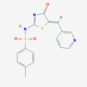 4-methyl-N-[(5Z)-4-oxo-5-(pyridin-3-ylmethylidene)-1,3-thiazol-2-yl]benzenesulfonamide