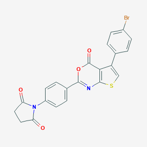 1-[4-[5-(4-Bromophenyl)-4-oxothieno[2,3-d][1,3]oxazin-2-yl]phenyl]pyrrolidine-2,5-dione