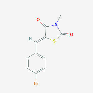 molecular formula C11H8BrNO2S B376172 5-(4-Bromobenzylidene)-3-methyl-1,3-thiazolidine-2,4-dione 