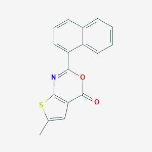 molecular formula C17H11NO2S B376181 6-Methyl-2-naphthalen-1-ylthieno[2,3-d][1,3]oxazin-4-one CAS No. 312945-49-6