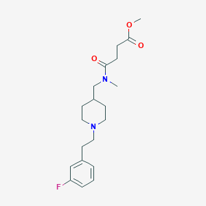 molecular formula C20H29FN2O3 B3761832 methyl 4-[[1-[2-(3-fluorophenyl)ethyl]piperidin-4-yl]methyl-methylamino]-4-oxobutanoate 