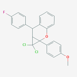 1,1-Dichloro-7-(4-fluorophenyl)-1a-(4-methoxyphenyl)-7,7a-dihydrocyclopropa[b]chromene