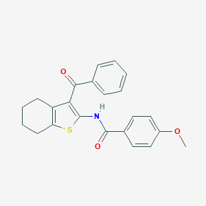 molecular formula C23H21NO3S B376190 N-(3-benzoyl-4,5,6,7-tetrahydro-1-benzothien-2-yl)-4-methoxybenzamide CAS No. 444156-11-0