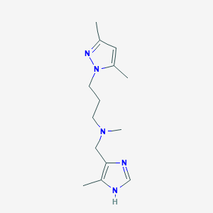 3-(3,5-dimethyl-1H-pyrazol-1-yl)-N-methyl-N-[(4-methyl-1H-imidazol-5-yl)methyl]propan-1-amine