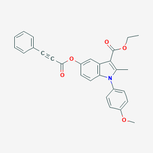 ethyl 1-(4-methoxyphenyl)-2-methyl-5-[(3-phenylprop-2-ynoyl)oxy]-1H-indole-3-carboxylate