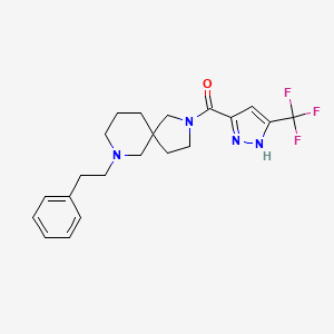 7-(2-phenylethyl)-2-{[3-(trifluoromethyl)-1H-pyrazol-5-yl]carbonyl}-2,7-diazaspiro[4.5]decane