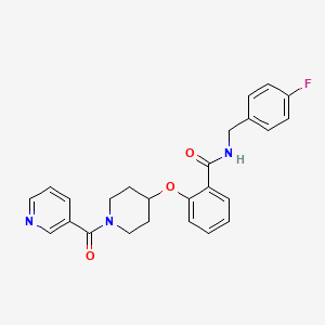 N-(4-fluorobenzyl)-2-{[1-(3-pyridinylcarbonyl)-4-piperidinyl]oxy}benzamide