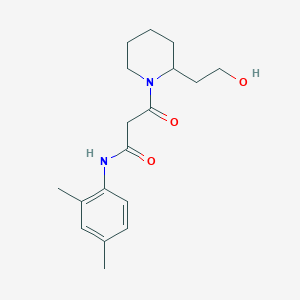 N-(2,4-dimethylphenyl)-3-[2-(2-hydroxyethyl)piperidin-1-yl]-3-oxopropanamide