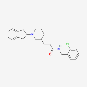 N-(2-chlorobenzyl)-3-[1-(2,3-dihydro-1H-inden-2-yl)-3-piperidinyl]propanamide