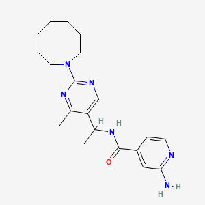 2-amino-N-[1-[2-(azocan-1-yl)-4-methylpyrimidin-5-yl]ethyl]pyridine-4-carboxamide