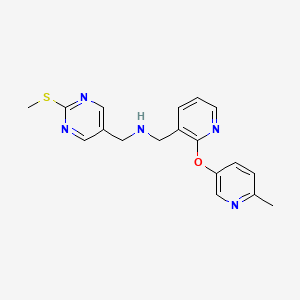 1-[2-(6-methylpyridin-3-yl)oxypyridin-3-yl]-N-[(2-methylsulfanylpyrimidin-5-yl)methyl]methanamine