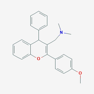 molecular formula C25H25NO2 B376212 1-[2-(4-methoxyphenyl)-4-phenyl-4H-chromen-3-yl]-N,N-dimethylmethanamine 