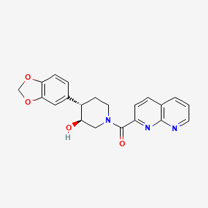 (3S*,4S*)-4-(1,3-benzodioxol-5-yl)-1-(1,8-naphthyridin-2-ylcarbonyl)piperidin-3-ol