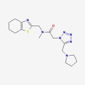 N-methyl-2-[5-(1-pyrrolidinylmethyl)-1H-tetrazol-1-yl]-N-(4,5,6,7-tetrahydro-1,3-benzothiazol-2-ylmethyl)acetamide