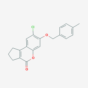 molecular formula C20H17ClO3 B376216 8-chloro-7-[(4-methylbenzyl)oxy]-2,3-dihydrocyclopenta[c]chromen-4(1H)-one 