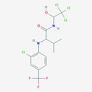 2-[2-chloro-4-(trifluoromethyl)anilino]-3-methyl-N-(2,2,2-trichloro-1-hydroxyethyl)butanamide