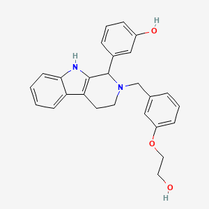 3-{2-[3-(2-hydroxyethoxy)benzyl]-2,3,4,9-tetrahydro-1H-beta-carbolin-1-yl}phenol