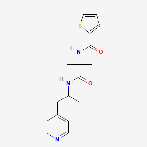 N-{1,1-dimethyl-2-[(1-methyl-2-pyridin-4-ylethyl)amino]-2-oxoethyl}thiophene-2-carboxamide