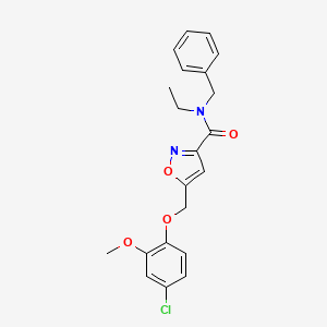 N-benzyl-5-[(4-chloro-2-methoxyphenoxy)methyl]-N-ethyl-3-isoxazolecarboxamide