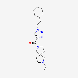 [1-(2-Cyclohexylethyl)triazol-4-yl]-(7-ethyl-2,7-diazaspiro[4.4]nonan-2-yl)methanone