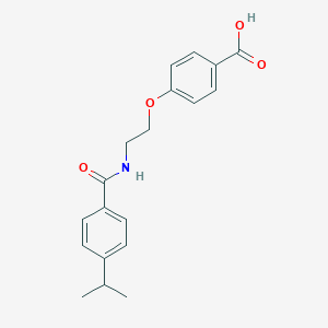 B037622 4-[2-(4-Isopropylbenzamido)ethoxy]benzoic acid CAS No. 113079-40-6