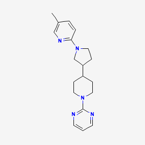 2-[4-[1-(5-Methylpyridin-2-yl)pyrrolidin-3-yl]piperidin-1-yl]pyrimidine