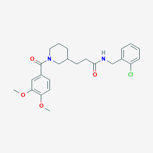 N-[(2-chlorophenyl)methyl]-3-[1-(3,4-dimethoxybenzoyl)piperidin-3-yl]propanamide