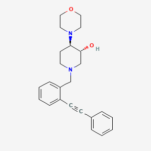 (3R,4R)-4-morpholin-4-yl-1-[[2-(2-phenylethynyl)phenyl]methyl]piperidin-3-ol