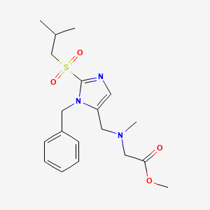 molecular formula C19H27N3O4S B3762270 methyl N-{[1-benzyl-2-(isobutylsulfonyl)-1H-imidazol-5-yl]methyl}-N-methylglycinate 