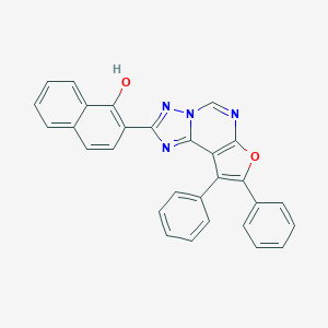 molecular formula C29H18N4O2 B376236 2-(8,9-Diphenylfuro[3,2-e][1,2,4]triazolo[1,5-c]pyrimidin-2-yl)-1-naphthol CAS No. 333775-25-0