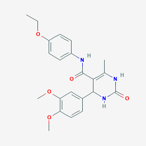 molecular formula C22H25N3O5 B376240 4-(3,4-dimethoxyphenyl)-N-(4-ethoxyphenyl)-6-methyl-2-oxo-1,2,3,4-tetrahydro-5-pyrimidinecarboxamide CAS No. 380644-44-0