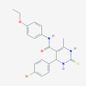 molecular formula C20H20BrN3O2S B376242 4-(4-bromophenyl)-N-(4-ethoxyphenyl)-6-methyl-2-thioxo-1,2,3,4-tetrahydro-5-pyrimidinecarboxamide 