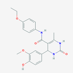molecular formula C21H23N3O5 B376243 N-(4-ethoxyphenyl)-4-(4-hydroxy-3-methoxyphenyl)-6-methyl-2-oxo-3,4-dihydro-1H-pyrimidine-5-carboxamide 