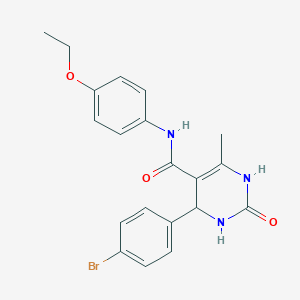 molecular formula C20H20BrN3O3 B376244 4-(4-bromophenyl)-N-(4-ethoxyphenyl)-6-methyl-2-oxo-1,2,3,4-tetrahydro-5-pyrimidinecarboxamide 