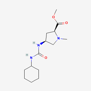 molecular formula C14H25N3O3 B3762441 methyl (2S,4S)-4-{[(cyclohexylamino)carbonyl]amino}-1-methylpyrrolidine-2-carboxylate 