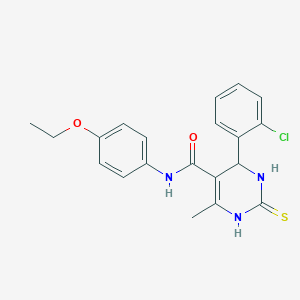 molecular formula C20H20ClN3O2S B376247 4-(2-chlorophenyl)-N-(4-ethoxyphenyl)-6-methyl-2-thioxo-1,2,3,4-tetrahydro-5-pyrimidinecarboxamide 