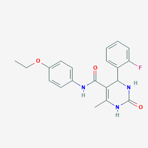 molecular formula C20H20FN3O3 B376250 N-(4-ethoxyphenyl)-4-(2-fluorophenyl)-6-methyl-2-oxo-1,2,3,4-tetrahydropyrimidine-5-carboxamide CAS No. 380644-48-4