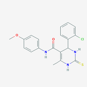 molecular formula C19H18ClN3O2S B376254 4-(2-chlorophenyl)-N-(4-methoxyphenyl)-6-methyl-2-thioxo-1,2,3,4-tetrahydro-5-pyrimidinecarboxamide 