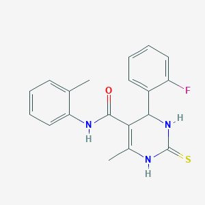 4-(2-fluorophenyl)-6-methyl-N-(2-methylphenyl)-2-thioxo-1,2,3,4-tetrahydropyrimidine-5-carboxamide