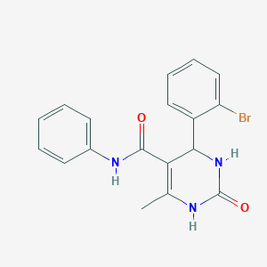 molecular formula C18H16BrN3O2 B376262 4-(2-bromophenyl)-6-methyl-2-oxo-N-phenyl-3,4-dihydro-1H-pyrimidine-5-carboxamide CAS No. 5754-38-1
