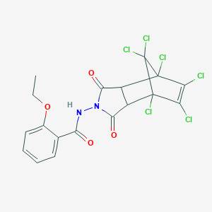 2-ethoxy-N-(1,7,8,9,10,10-hexachloro-3,5-dioxo-4-azatricyclo[5.2.1.02,6]dec-8-en-4-yl)benzamide