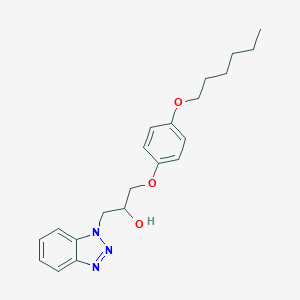 molecular formula C21H27N3O3 B376273 1-(1H-1,2,3-benzotriazol-1-yl)-3-[4-(hexyloxy)phenoxy]-2-propanol 