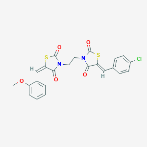 3-{2-[5-(4-Chlorobenzylidene)-2,4-dioxo-1,3-thiazolidin-3-yl]ethyl}-5-(2-methoxybenzylidene)-1,3-thiazolidine-2,4-dione