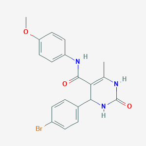 molecular formula C19H18BrN3O3 B376277 4-(4-bromophenyl)-N-(4-methoxyphenyl)-6-methyl-2-oxo-1,2,3,4-tetrahydro-5-pyrimidinecarboxamide CAS No. 333767-70-7