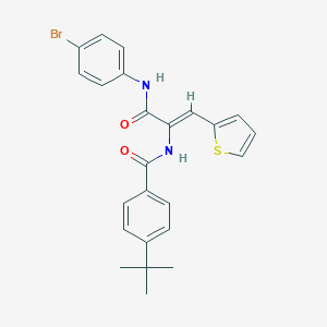 molecular formula C24H23BrN2O2S B376285 N-[1-[(4-bromoanilino)carbonyl]-2-(2-thienyl)vinyl]-4-tert-butylbenzamide 
