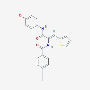 molecular formula C25H26N2O3S B376291 4-tert-butyl-N-[1-[(4-methoxyanilino)carbonyl]-2-(2-thienyl)vinyl]benzamide 